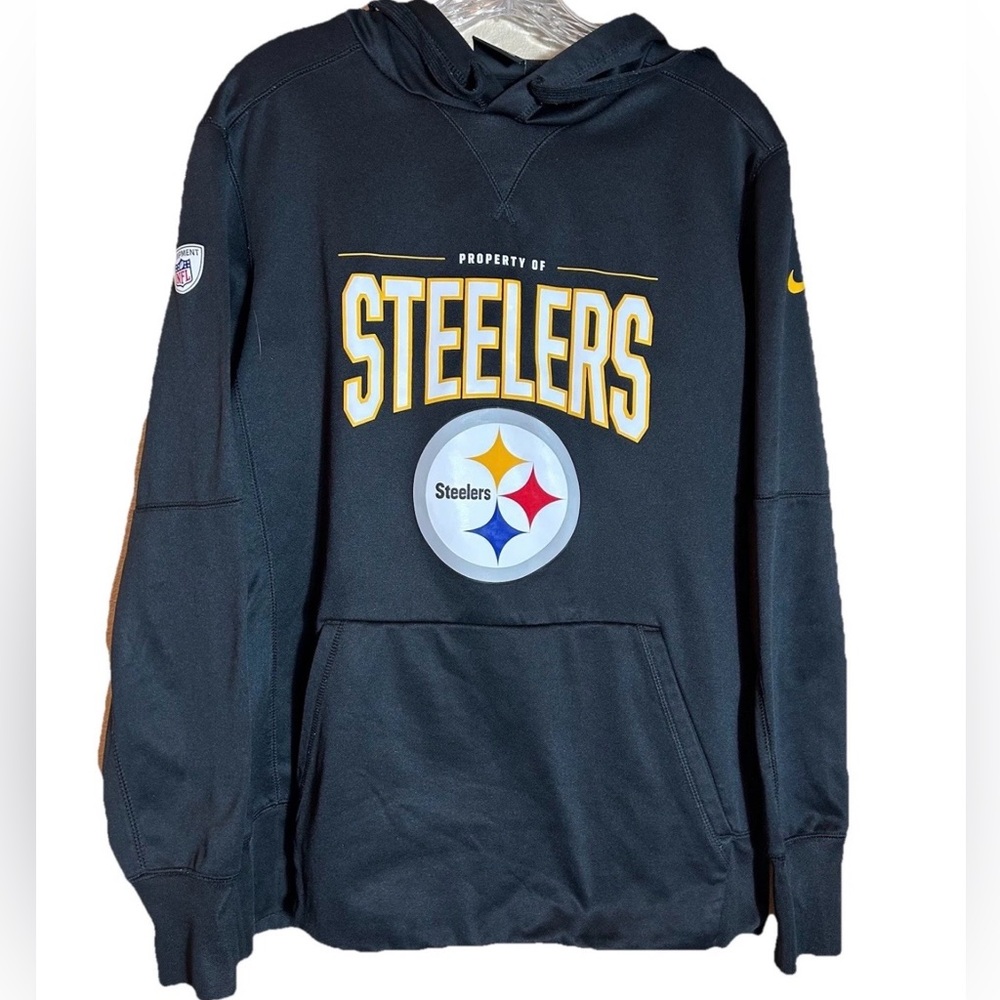 Pittsburgh Steelers Nike Dri-Fit Hoodie NFL Training Equipment Adult Med Black